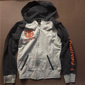 Adidas Kids Gray and Black Oregon State Beavers Hoodie medium